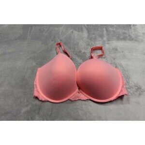 Victoria's Secret 38DDD Pink Hope Pretty Petals Embroidery Push Up Bra NWT